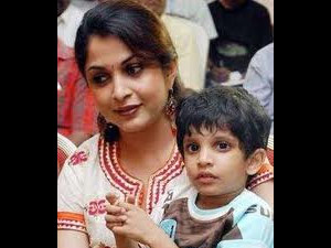 Ramyakrishna and her baby Ramyakrishna and her baby