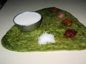 Soya Palak Paratha.