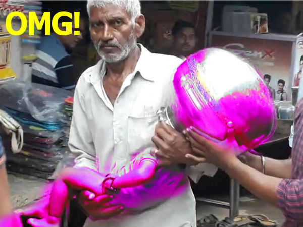 నాలుగు గంటల పాటు బిందెలోనే