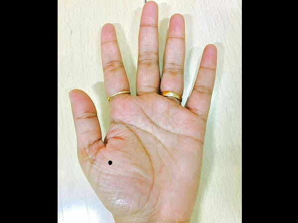 ఎడమ అరచేతిలో