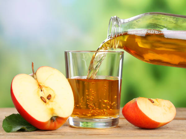 4. ఆపిల్ సైడర్ వెనిగర్ , రసాలు :
