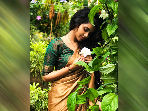 11. చీరకే అందం తెచ్చిన అనూ