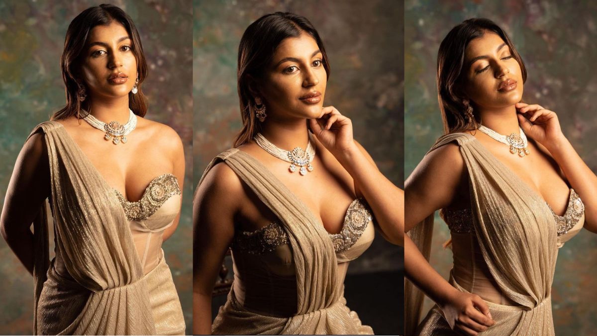 Actres Yashika Aannand Glamorous Stills In Saree